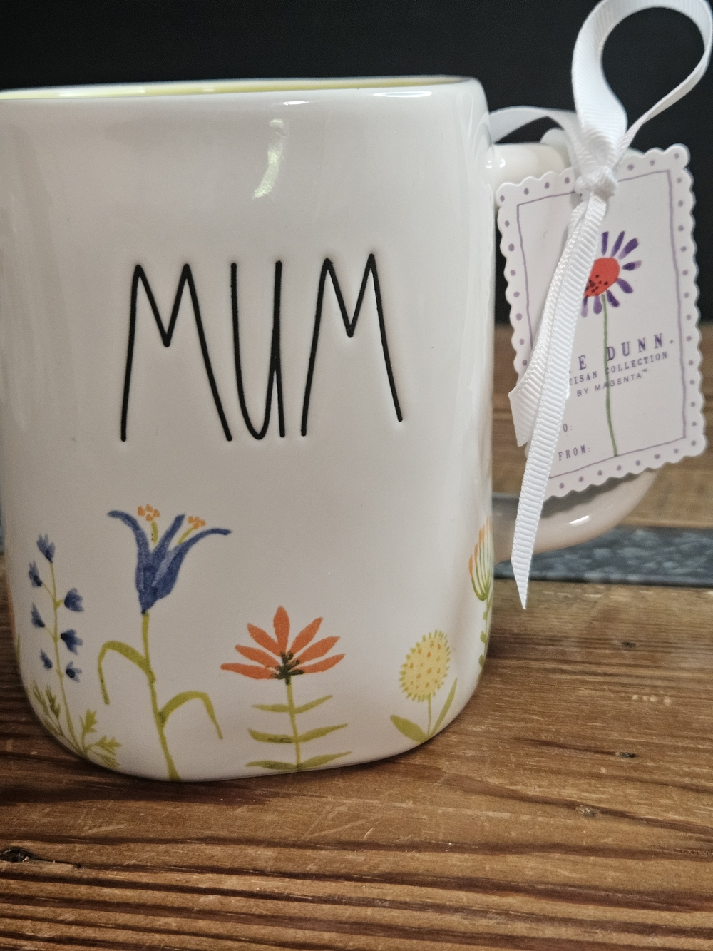 Rae Dunn MUM Floral Ceramic Mug - Multicolor
